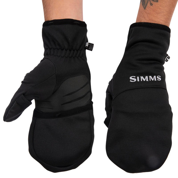 Simms Men's Freestone Foldover Mitts mitten on model