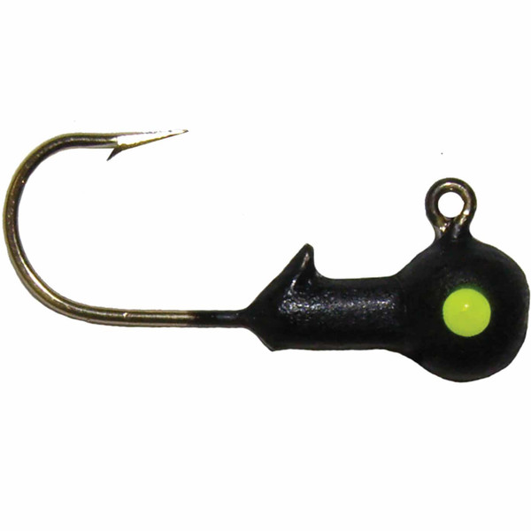 Big Bite Baits BBJ Jig Heads Black Chartreuse Eye