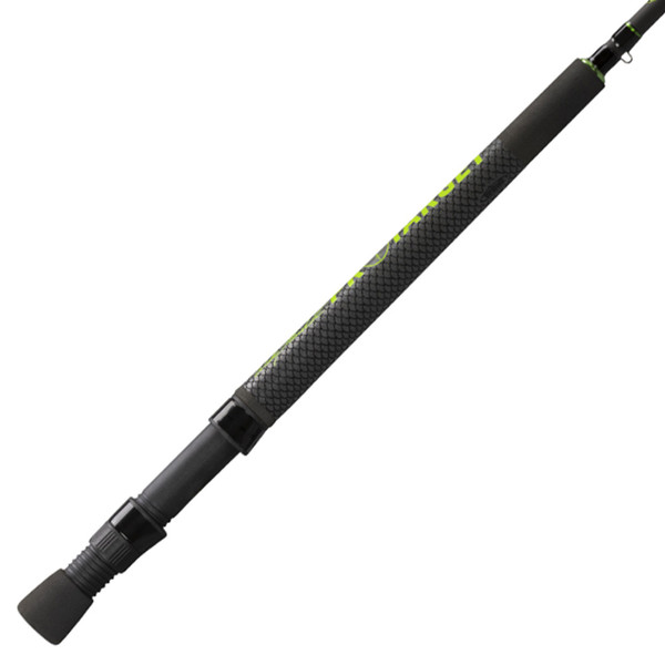 Lew's Wally Marshall Pro Target Spinning Rod custom grey and chartreuse Winn DriTac grip with EVA butt section