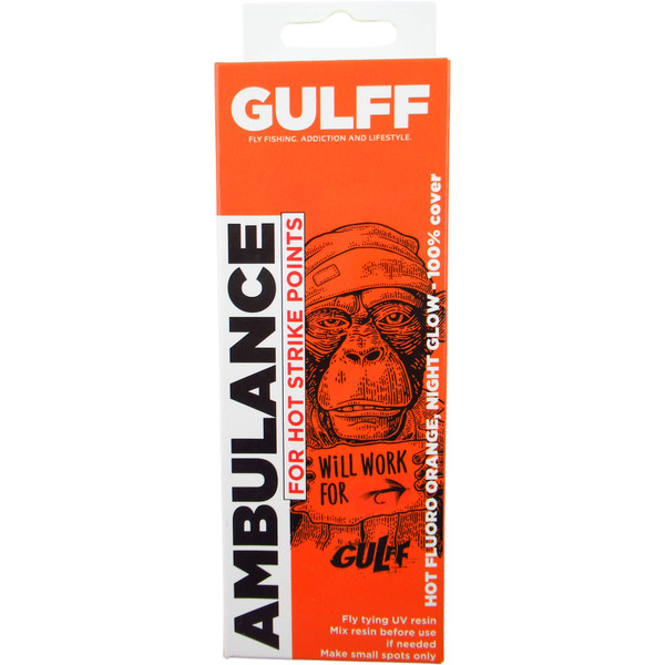 Gulff UV Ambulance Fly Resin color Orange in packaging