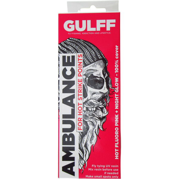 Gulff UV Ambulance Fly Resin color Pink in packaging