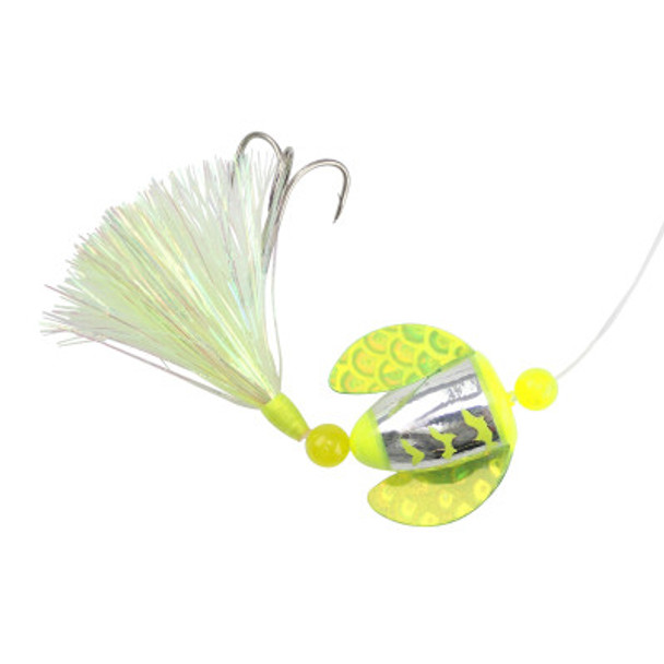 Rapture Trolling Flies Lake Trout RIG: Yellow Fever Glow