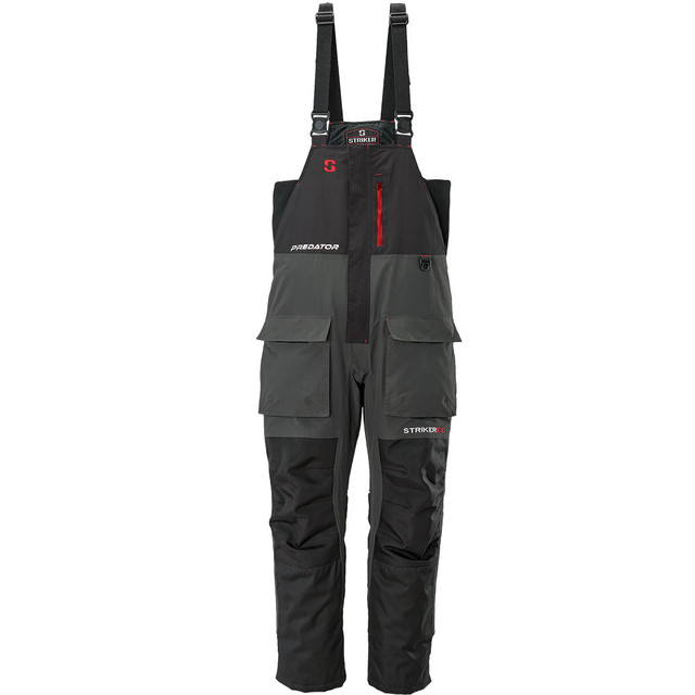 StrikeMaster Pro Fishing Bibs - Large - Black Ice