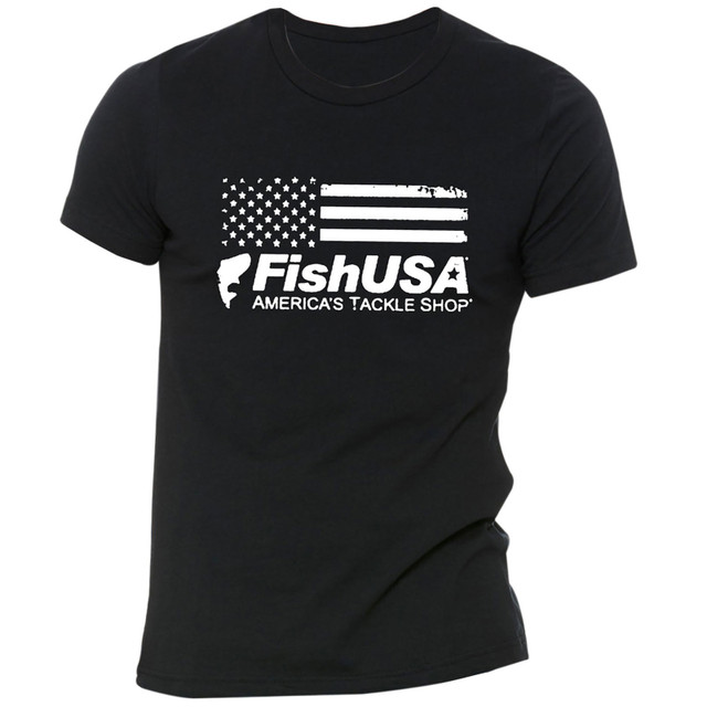 Distressed American Fish Flag T-Shirt (Black) – Fish Hook