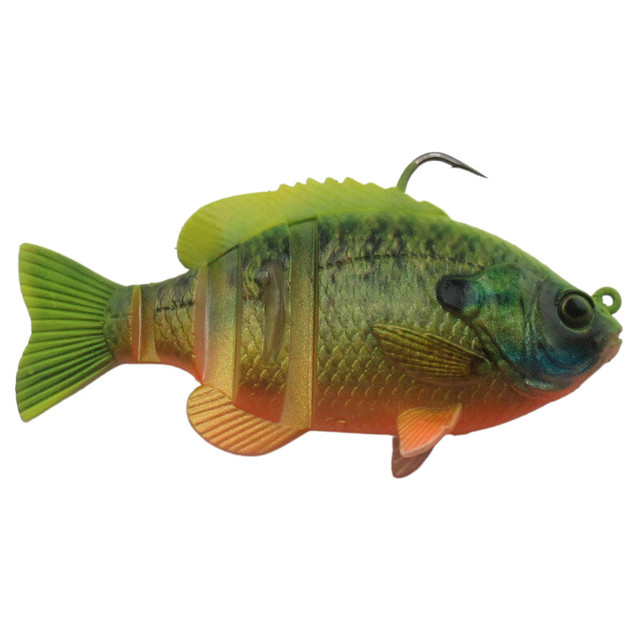 Savage Gear Pulse Tail Bluegill Line Thru - Vivid Gill - 5.5in