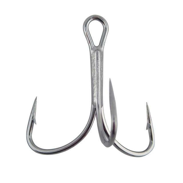 thumbnail image 2 of 25 Pack Size 8 Treble Hooks – Red Chrome Finish – Sharp, Freshwater Fishing – MVUSA 2 of 6