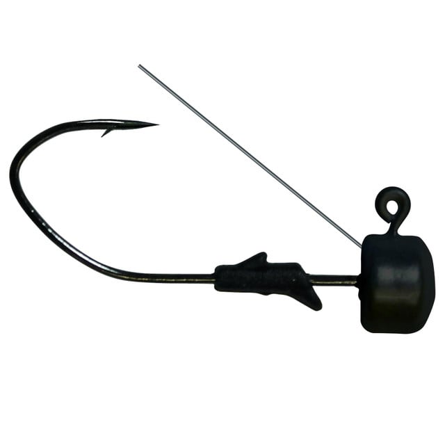 Eagle Claw Lazer Sharp Pro-V Finesse Weedless Jig Head color Black