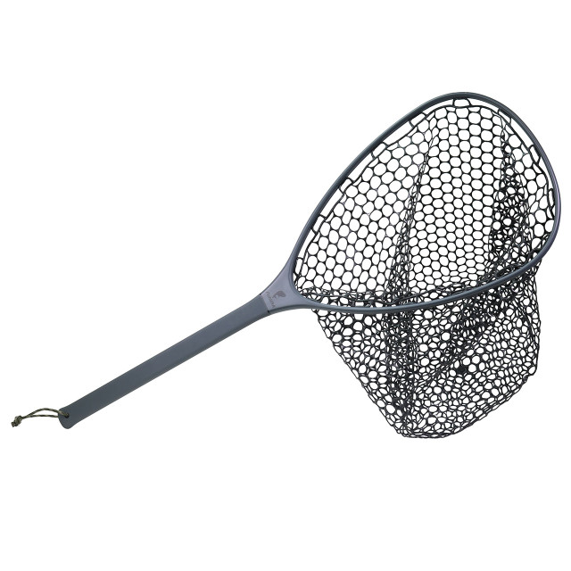 Frabill Wooden Fly Fishing Net Black Mesh Support Catch & Release ~ 9669