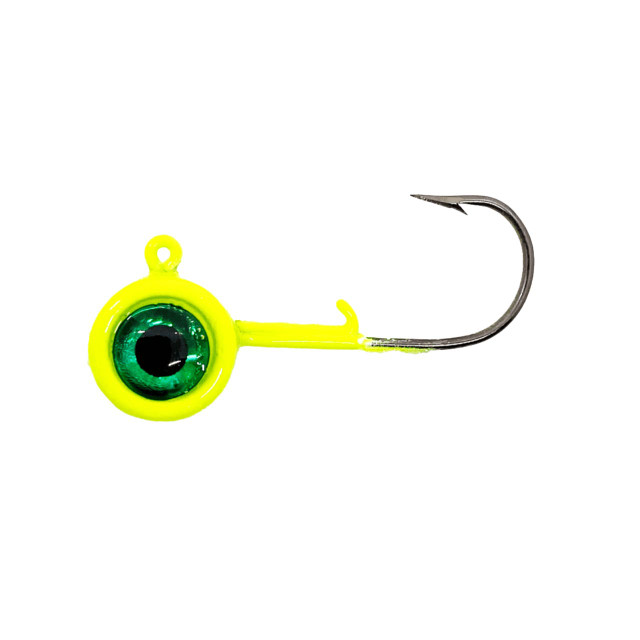 Crappie Pro Overbite Sickle Mo' Glo Glow-in-The-Dark Jig Heads for