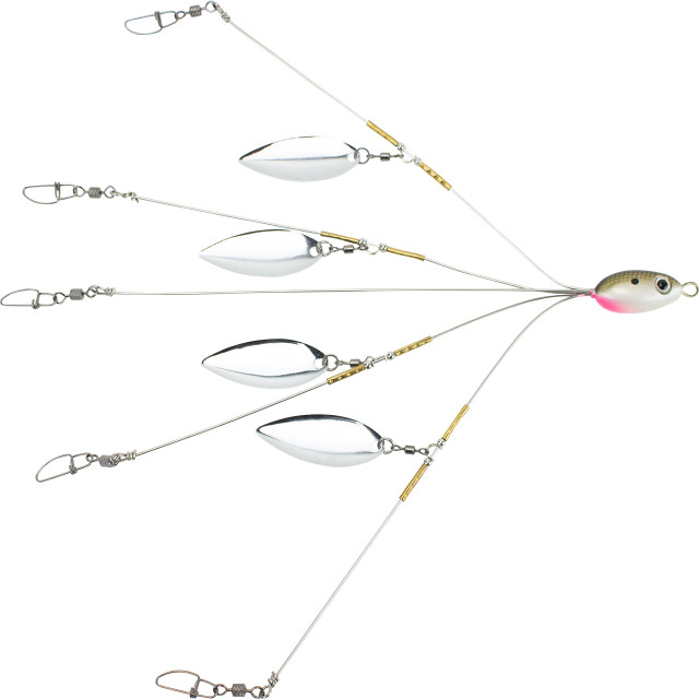 3Pack Alabama Umbrella Rigs, Alabama Rig for Bass Fishing, 5Arms Umbrella A- Rig Swimbaits with 8Willow Leaf Blades, Ultralight Tripod Lures Bait Kit,  Blade Multi-Lure Rig for Trout Perch Walleye : : Sports