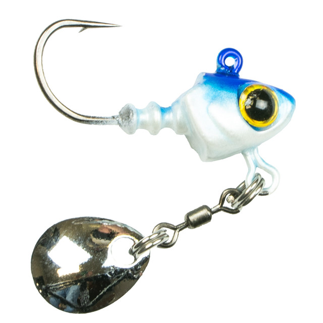 Leland's Lures Crappie Magnet Fin Spin Eyehole Jig Head - FishUSA