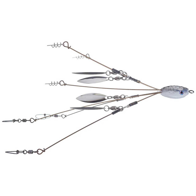 5 Arms Alabama Umbrella Rig Willow Blade Multi-Lure Rig Fishing