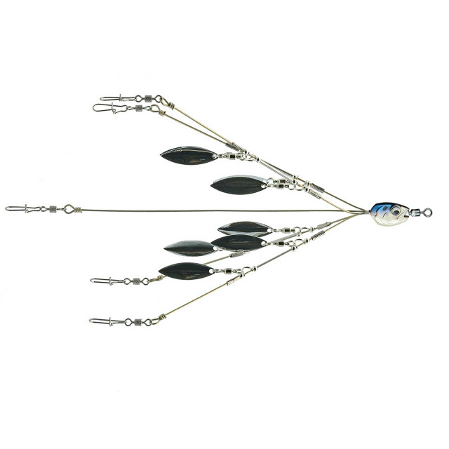  5 Arms Alabama Rig Fishing Lure, Umbrella Rig with Spinner for  Striper, A-Rig for Boat Trolling Frashwater/Saltwater, with Soft Swimbait  and Hooks for Bass Crappie Walleye Pickerel Trout Perch 
