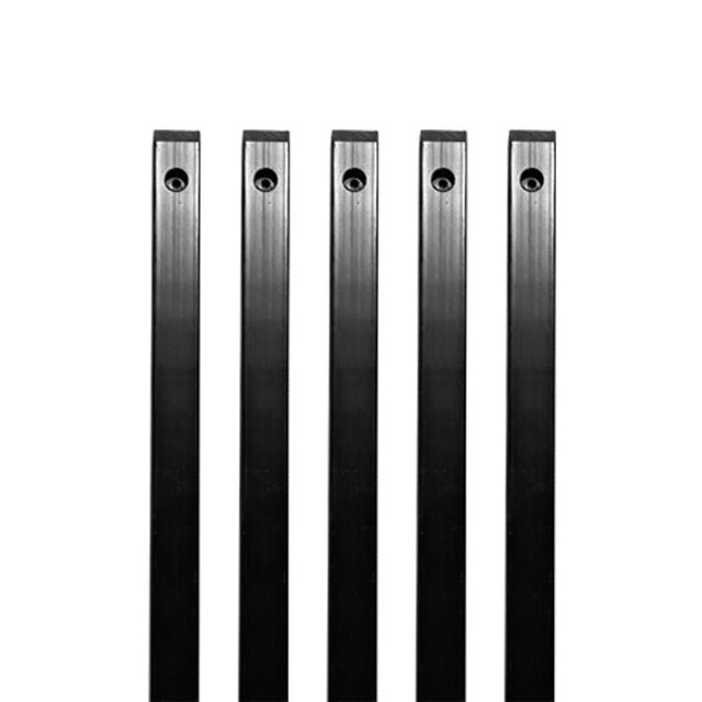 Otter Outdoors Sport Sled Hyfax Kit showing an end's screw holes on 5 runners
