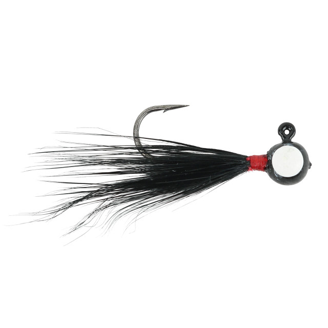 6 Pieces Black Fishing Flies Fishing Trout Salmon Lures 2.2cm/0.9 Inch