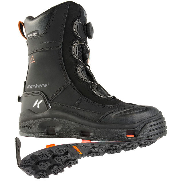 Korkers River Ops Boots, 13 / Vibram & Studded Vibram Soles