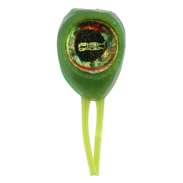 Fish Daddy Double Eye Soft Bait color Green Pumpkin Glow Green