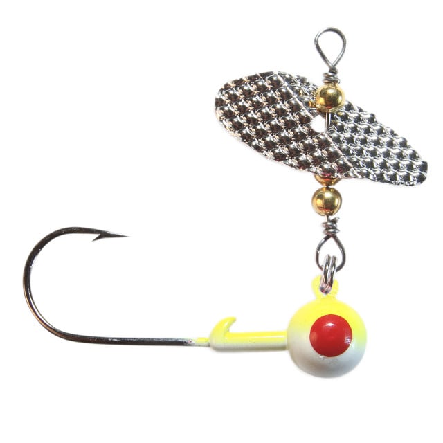 PK Lures Spin A Jig color Pearl Chartreuse Glow