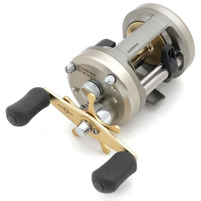 Abu Garcia Ambassadeur C4 Round Reel, Fishing Reel, Round Baitcast Reels, Conventional  Fishing, Unisex, Blue/Gold, 5600