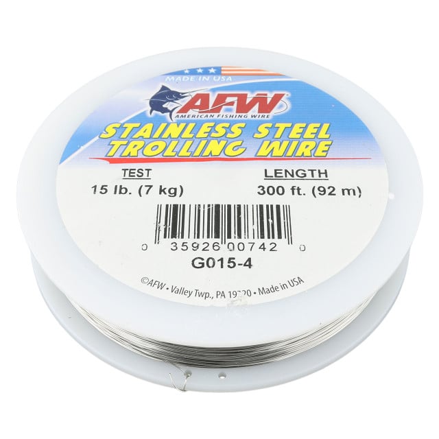American Fishing Wire Stainless Steel Single Strand Trolling Wire 15 lb.; 300 ft.