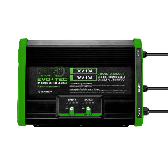 Norsk Two Bank 36V 10A Marine Onboard Battery Charger