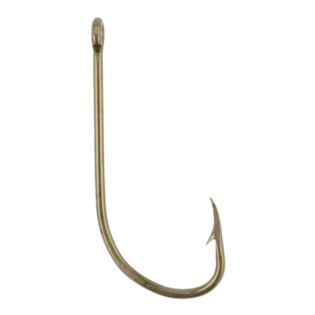 Eagle Claw 2X Long Shank Offset Fishing Hooks - Bronze Finish (Pack Of 100)