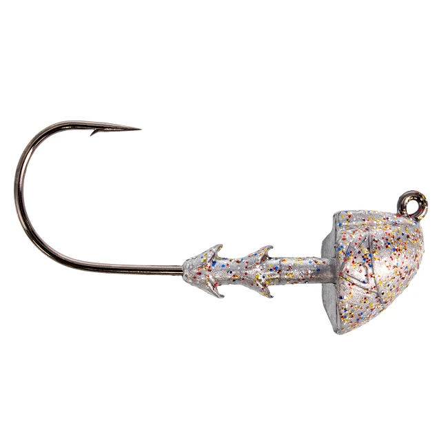 Buckeye Lures Light Wire Shocker Swimbait Head in Disco finish, featuring light glitter accents.