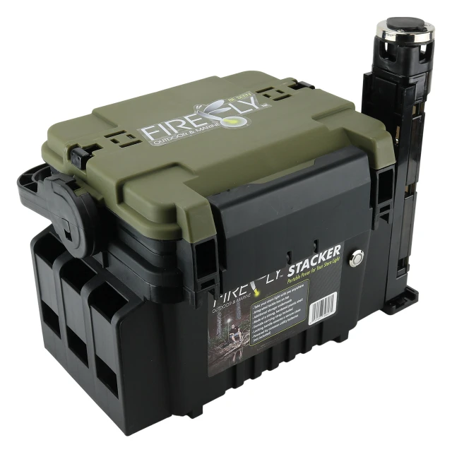 Firefly Marine Shorestacker Box angled left showcasing exterior design