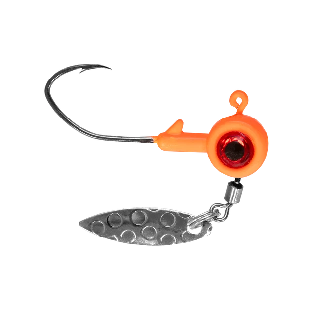 Bonehead Bladed Underspin Jig Head color Orange