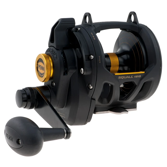 Penn Squall Lever Drag 2-Speed Conventional Reel model SQL16VS with handle A
