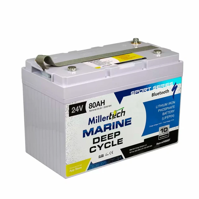 Millertech 24V 80AH Sport Series Lithium Battery with Bluetooth