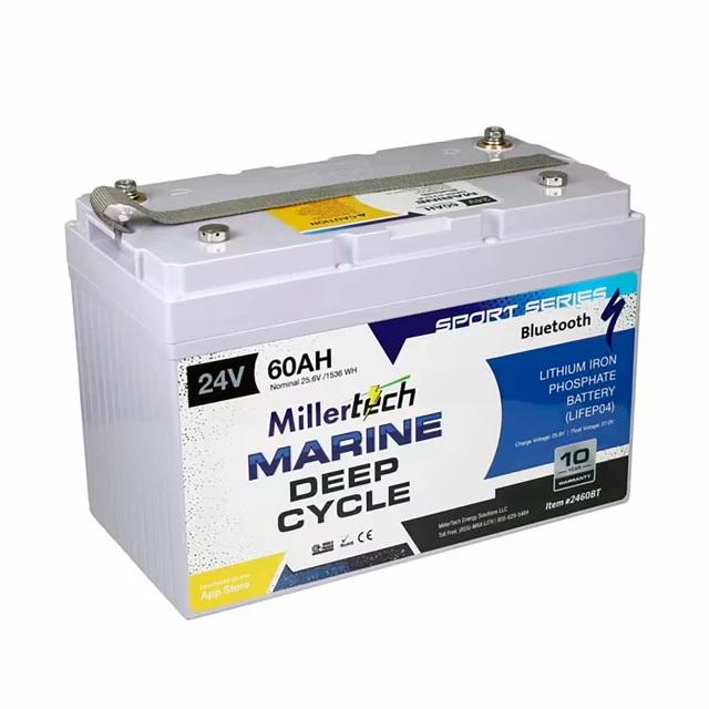 Millertech 24V 60AH Sport Series Lithium Battery with Bluetooth