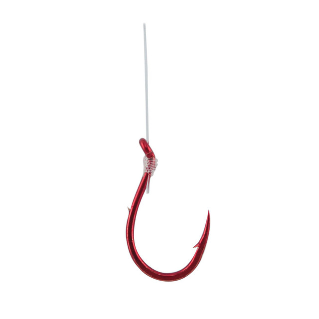 Pack of 6 Eagle Claw Snelled Red Finish Salmon Egg Freshwater Fishing Hooks  