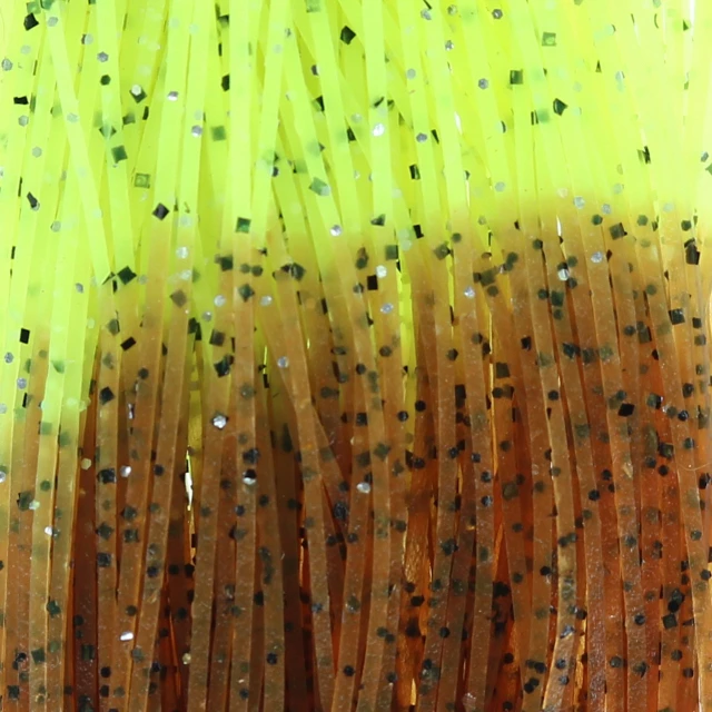 Do-It Silicone Tabs - Fire Tip Series color Motor Oil-Chartreuse Tip