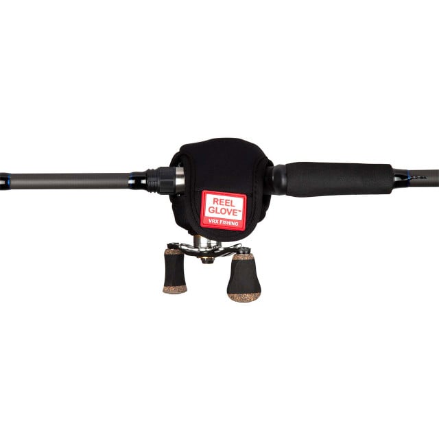 The Rod Glove Reel Glove for Low-Profile Baitcasting Reel on combo rod, reel and rod not included