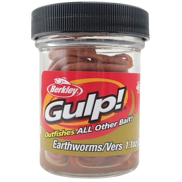 Berkley Gulp! Earthworms in jar color Red Wiggler