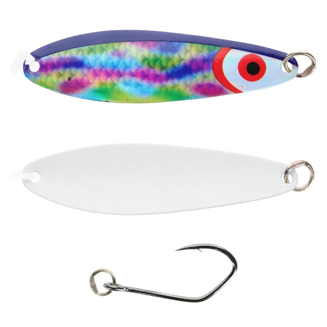 Silver Horde Kingfisher Slide Hammer Trolling Spoon color UV Glow The Outdoor Line