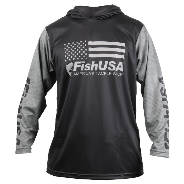 FishUSA Black Ops Hooded Performance Fishing Shirt