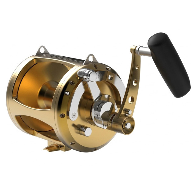 Avet EXW80 Two-Speed Lever Drag Conventional Reel color Gold Right Hand