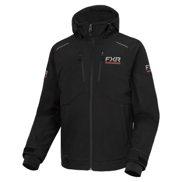 FXR Men's Evolution FX Tech Shell Jacket color Black front view