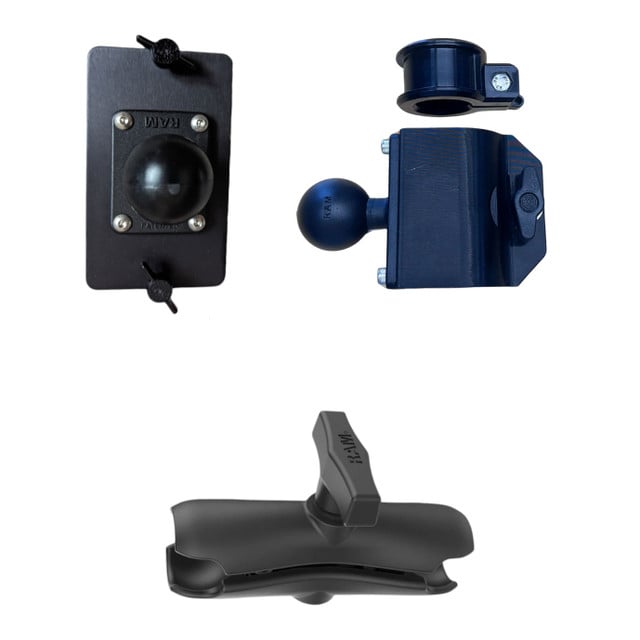 Summit Transducer Pole Boat Mount 1 1/2 in. Ball to 3 in. Track; 6 in. Arm model