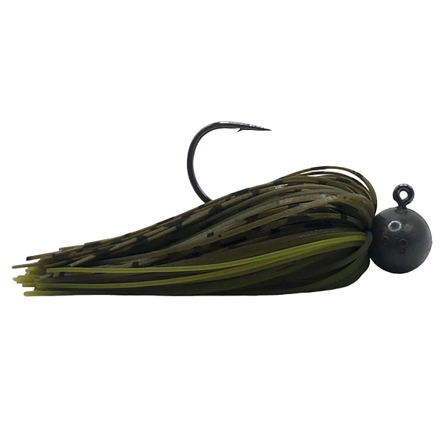 Beast Coast Hand-Tied Tungsten Open Water Sniper Jig color Stealth Pumpkin