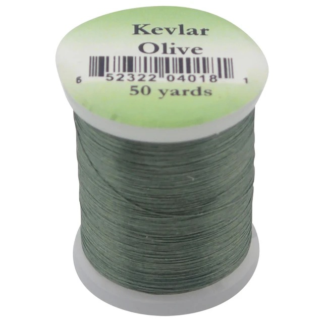 Hareline Dubbin Kevlar Thread in Olive
