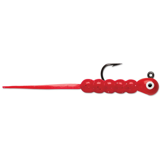 VMC Tungsten Wax Tail Jigs color Glow Red