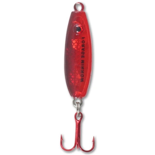 Northland Forage Minnow Spoon color Super-Glo Redfish