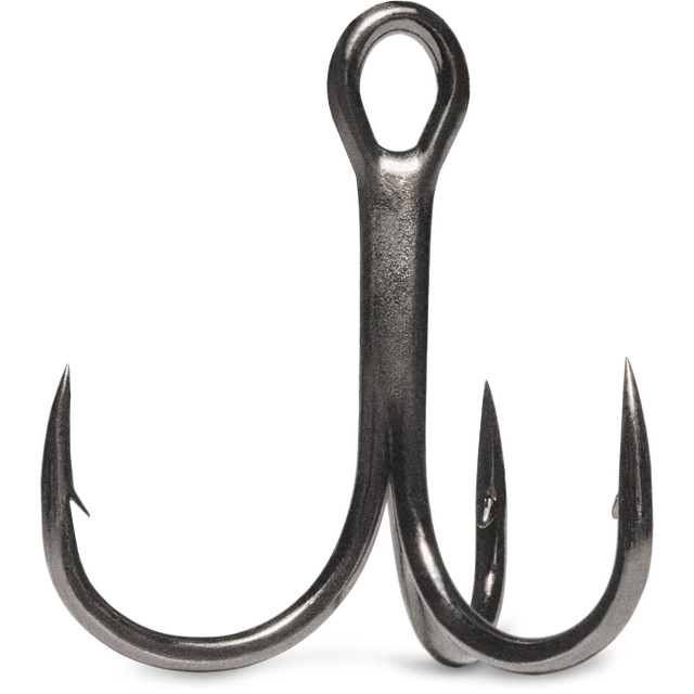 100) VMC SHORT-SHANK 1X TREBLE HOOKS (SIZE 3) BLACK (9651BN) BULK 9651