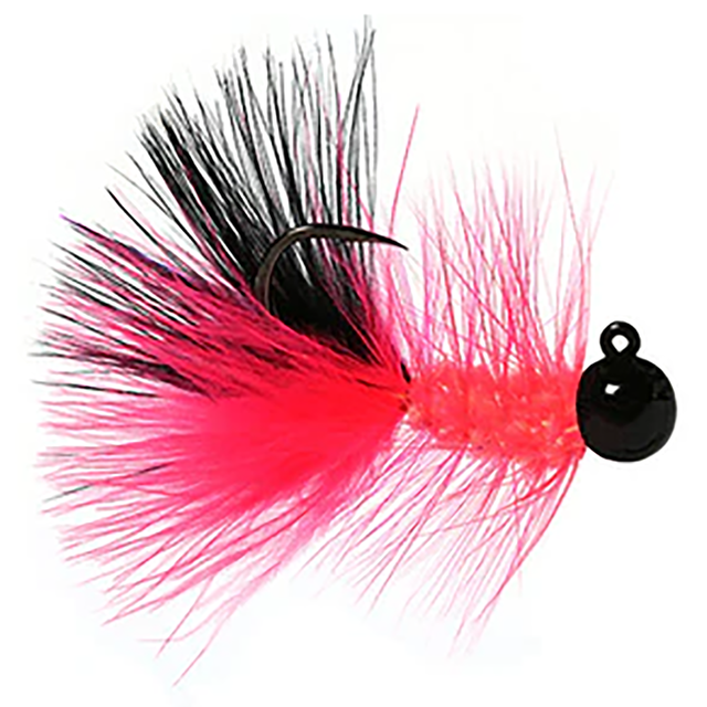 Hawken Woolly Bugger Jig color Black Head with Black and Pink body