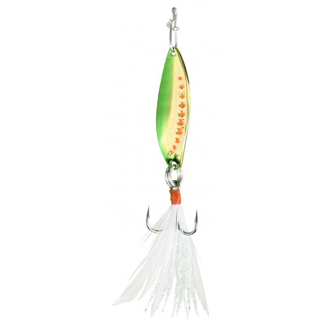 Clam Outdoors - The Leech Flutter Spoon from Clam Pro Tackle is a great way  to entice the late ice cruising lake trout! #clambleedblue #clamprotackle  #leechflutterspoon