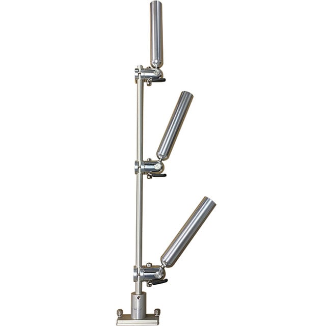 Cisco Vertical Tree Mast Triple Adjustable Rod Holder Package rod holders on the same side of mast