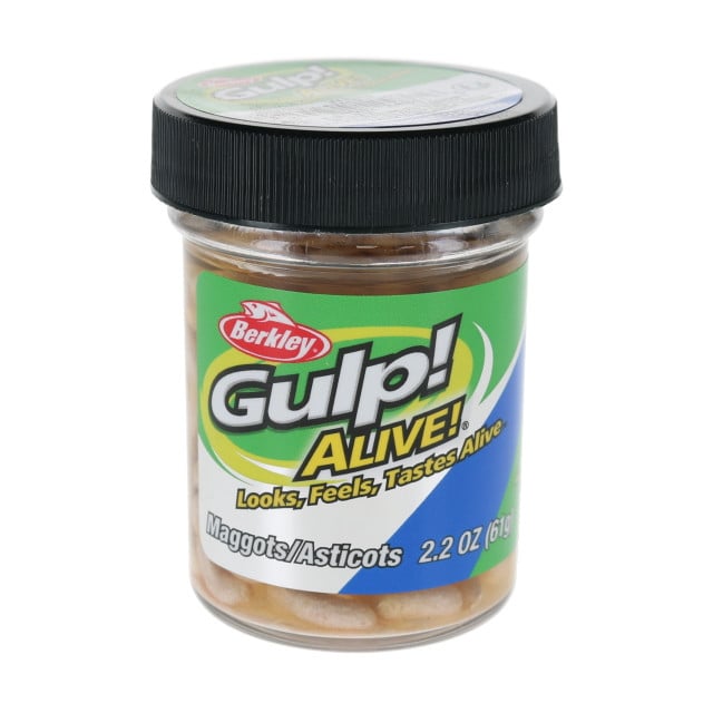 Berkley Gulp! Alive! Maggots color White in the jar
